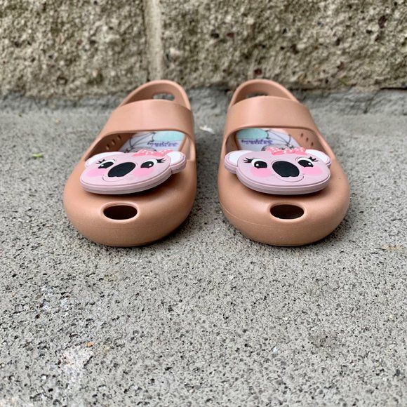 BAUBLES + SOLES Girls Koala Jelly Shoes 10 27 Mauve Pink Mary Jane Toddler Girl - Picture 3 of 9